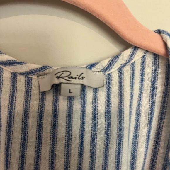 Rails Blue Stripe Dress Size Large - Picture 4 of 5